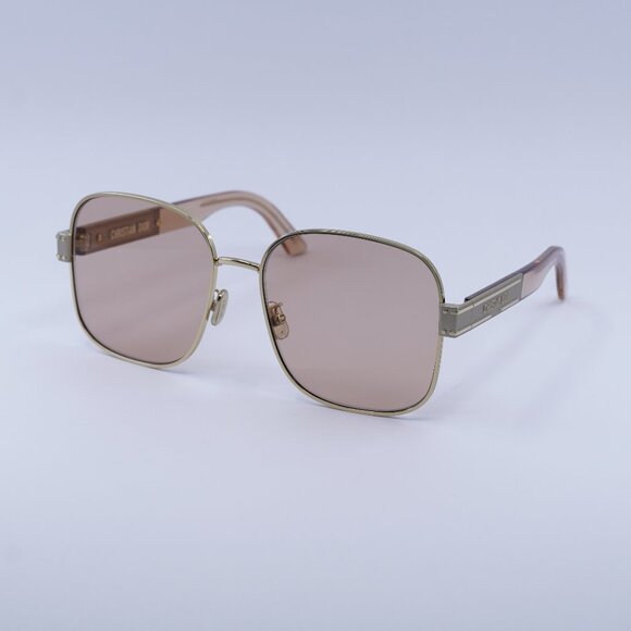 🕶️ New Dior DIORSIGNATURE S5U B0L0 Sunglasses - Shiny Gold Frame, Nude Lenses - Picture 1 of 11